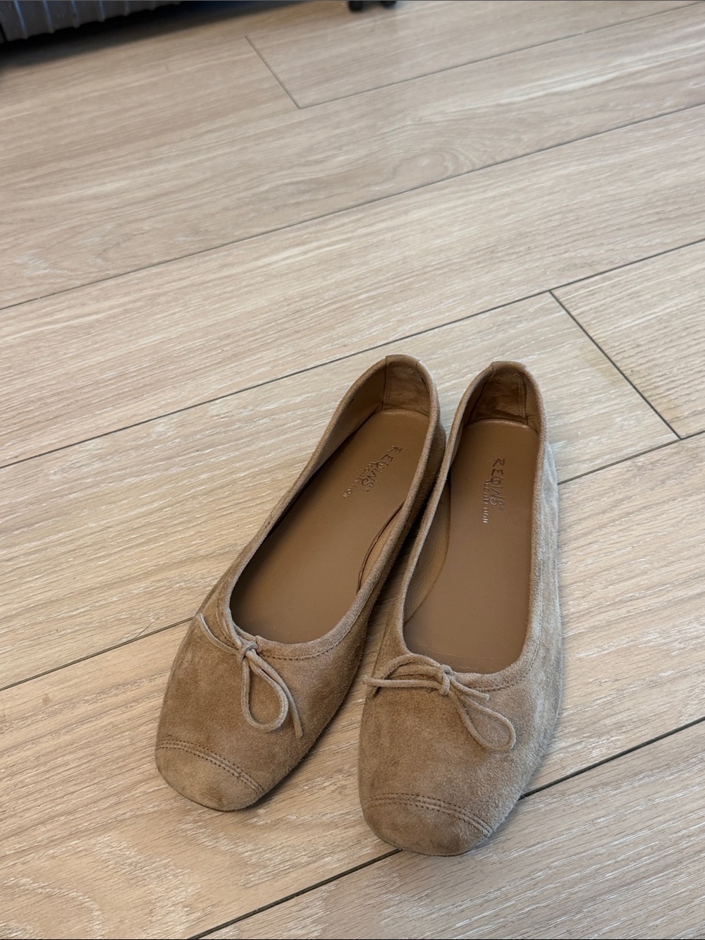 Reqins Suede Ballet Flats in Taupe - Comfortable Everyday Women’s Shoes